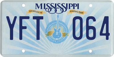 MS license plate YFT064