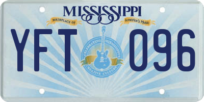 MS license plate YFT096