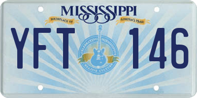 MS license plate YFT146