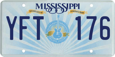 MS license plate YFT176