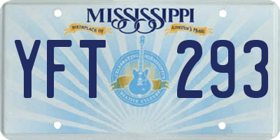 MS license plate YFT293