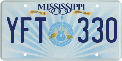 MS license plate YFT330