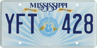 MS license plate YFT428