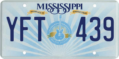MS license plate YFT439