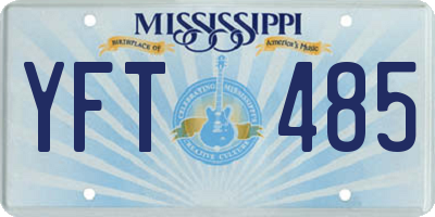MS license plate YFT485