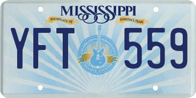 MS license plate YFT559