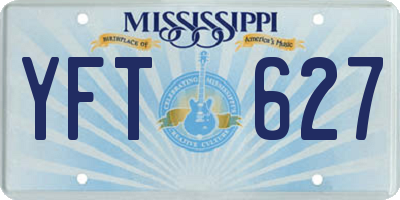 MS license plate YFT627
