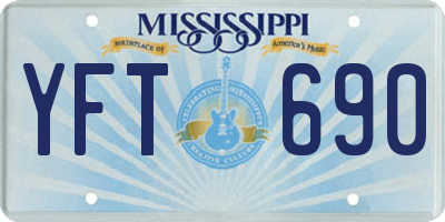 MS license plate YFT690