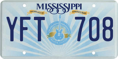 MS license plate YFT708