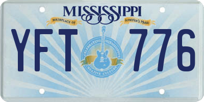 MS license plate YFT776