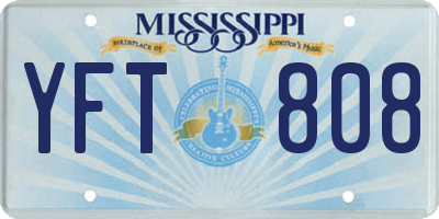 MS license plate YFT808