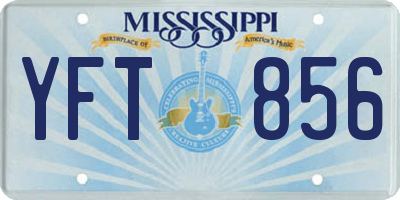 MS license plate YFT856