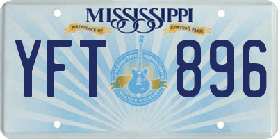 MS license plate YFT896