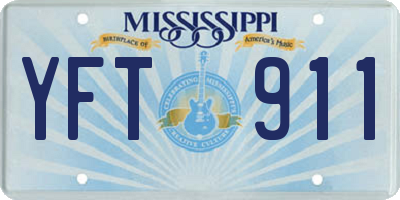 MS license plate YFT911