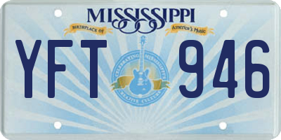 MS license plate YFT946