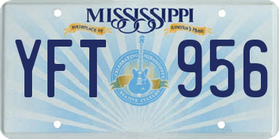 MS license plate YFT956