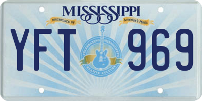 MS license plate YFT969