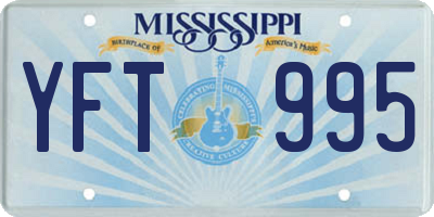 MS license plate YFT995