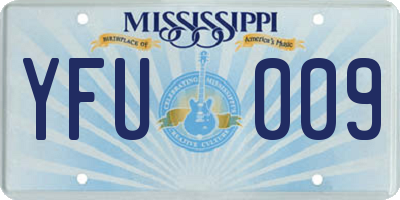 MS license plate YFU009