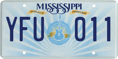 MS license plate YFU011
