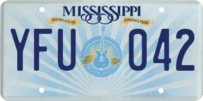 MS license plate YFU042
