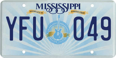MS license plate YFU049