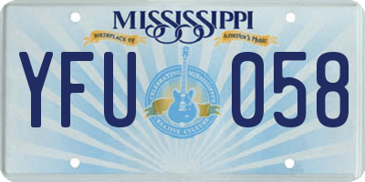 MS license plate YFU058