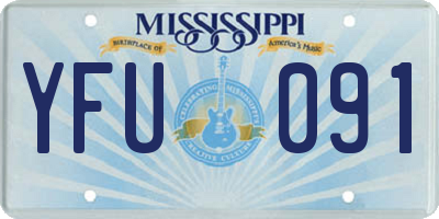 MS license plate YFU091
