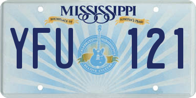 MS license plate YFU121
