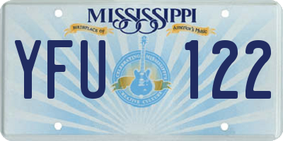 MS license plate YFU122