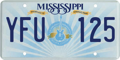 MS license plate YFU125