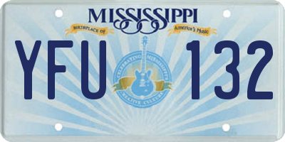MS license plate YFU132