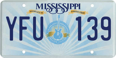 MS license plate YFU139