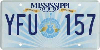 MS license plate YFU157