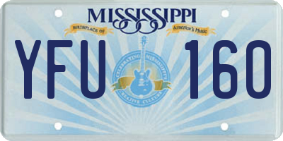 MS license plate YFU160