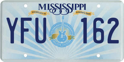 MS license plate YFU162