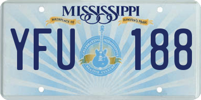 MS license plate YFU188