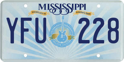 MS license plate YFU228