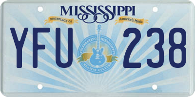 MS license plate YFU238