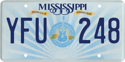 MS license plate YFU248
