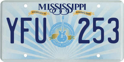 MS license plate YFU253