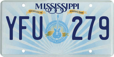 MS license plate YFU279