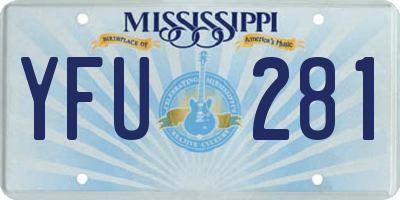 MS license plate YFU281