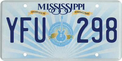 MS license plate YFU298