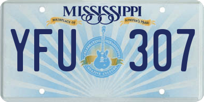 MS license plate YFU307