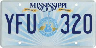 MS license plate YFU320