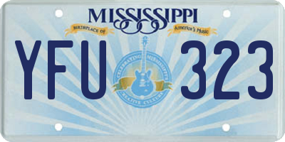 MS license plate YFU323