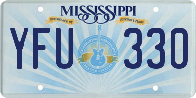 MS license plate YFU330