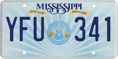 MS license plate YFU341