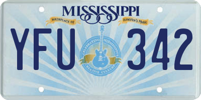 MS license plate YFU342
